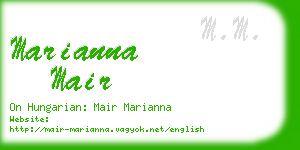 marianna mair business card
